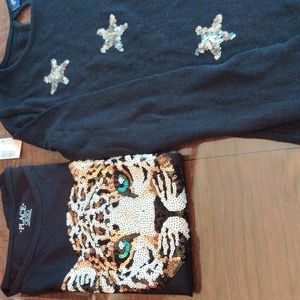 NWT Tee Children's sequins size 14 with bonus sweater